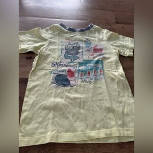 Souris Mini Kids Yellow Graphic Tee with Contrast Neck size 4 years